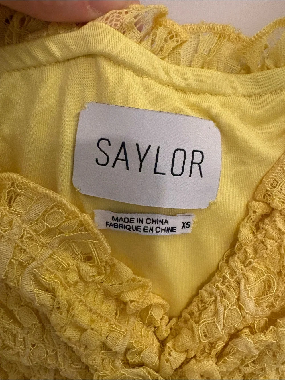 SAYLOR Bright Yellow Ruffle Tiered Maxi Dress